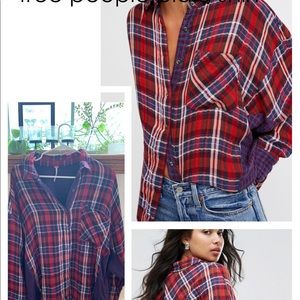 free people plaid shirt